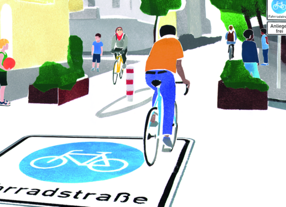Illustration Fahrradstraße